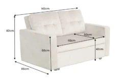 Sofa mit Schlaffunktion SMART moosgrün hochwertiger Vogue Seiden Samtstoff