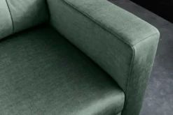 Sofa mit Schlaffunktion SMART moosgrün hochwertiger Vogue Seiden Samtstoff