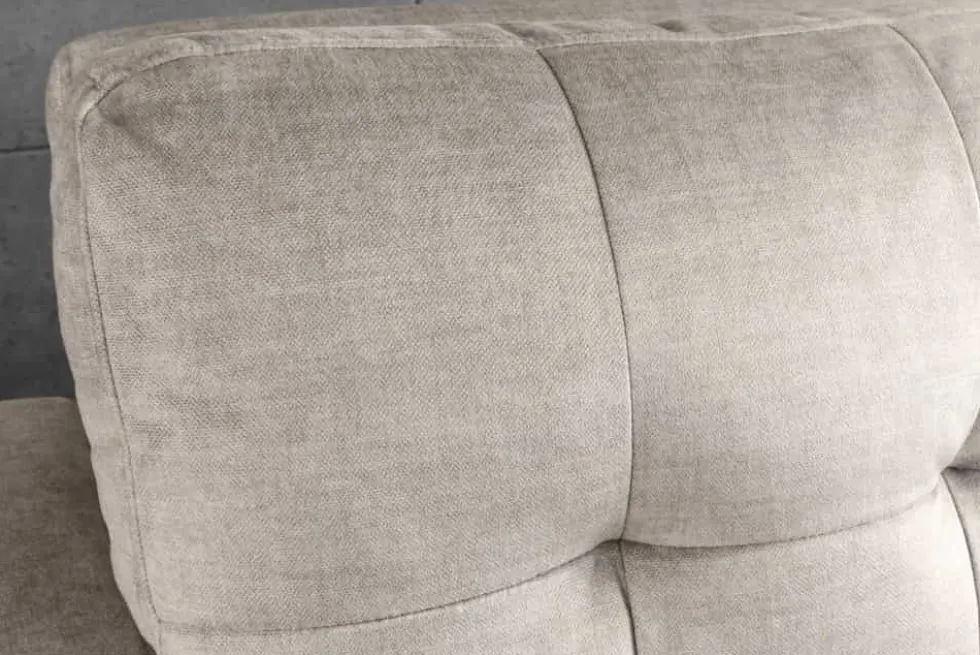 Sofa mit Schlaffunktion SMART 140cm champagner beige hochwertiger Vogue Seiden Samtstoff