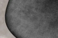 Stilvoller Stuhl GLAMM anthrazit Samt mit Rauten-Steppung schwarze Metallbeine