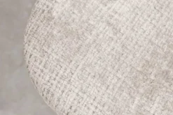 Stilvoller Stuhl GLAMM champagner beige Chenille Cremona mit Rauten-Steppung schwarz Metall