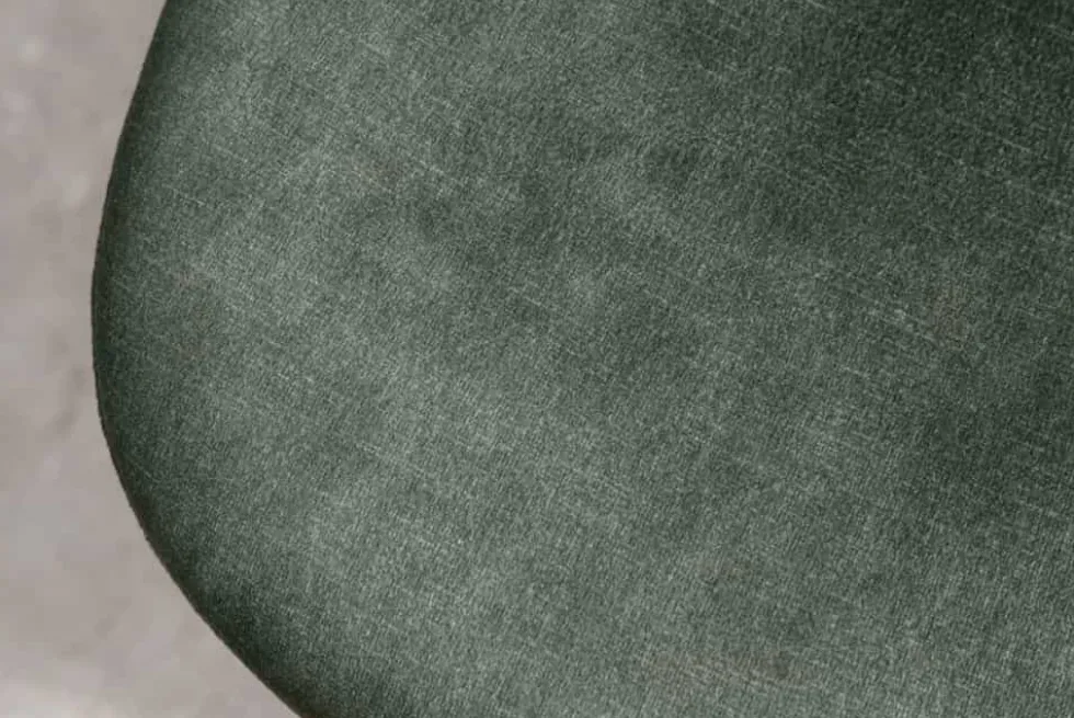 Stilvoller Stuhl GLAMM grün Samt mit Rauten-Steppung schwarze Metallbeine