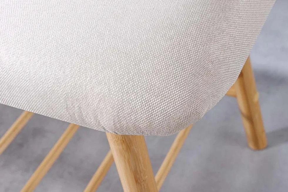 Stilvolle Schuhbank ZEN-BO 90cm natur beige Bambus Regal Sitzbank mit Stauraum