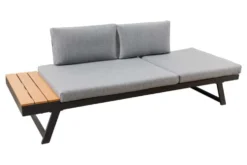 Verstellbare Gartenlounge MODULAR MIAMI 230cm grau natur anthrazit Gartensofa oder Gartenliege