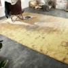 Vintage Baumwoll-Teppich MODERN ART XXL 350x240cm rostbraun verwaschen Used Look