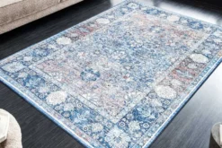 Vintage Teppich HERITAGE 230x160cm blau beige rot Flachgewebe Muster