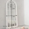 Vintage Wandspiegel CASTILLO 140cm weiß creme Rundbogen Shabby Chic Design Landhausstil