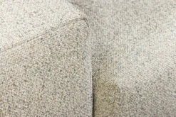 Wohnlandschaft KENT 220cm beige Strukturstoff Ecksofa Federkern inkl. Hocker