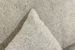 Wohnlandschaft KENT 220cm beige Strukturstoff Ecksofa Federkern inkl. Hocker