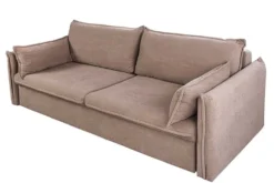 XXL Sofa mit Schlaffunktion APARTMENT taupe Cord inkl. Bettkasten und Kissen