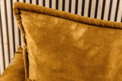 XXL Sofa mit Schlaffunktion APARTMENT senfgelb Samt inkl. Bettkasten und Kissen