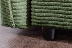 XXL Sofa mit Schlaffunktion APARTMENT grün Cord inkl. Bettkasten und Kissen