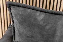 XXL Sofa mit Schlaffunktion APARTMENT grau Samt inkl. Bettkasten und Kissen