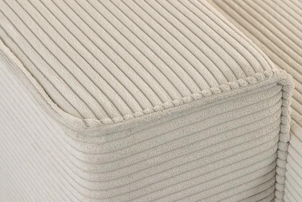 XXL Wohnlandschaft LODGE 315cm champagner beige Cord Sofa mit Schlaffunktion