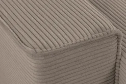 XXL Wohnlandschaft LODGE 315cm greige Cord Sofa mit Schlaffunktion und Stauraum