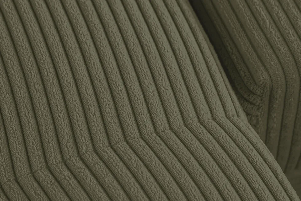 XXL Wohnlandschaft LODGE 315cm grün Cord Sofa mit Schlaffunktion und Stauraum
